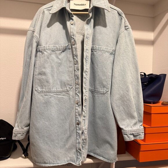 Nanushka  Beaux Denim Jacket/Shirt/Overshirt, Size Small - Picture 4 of 10